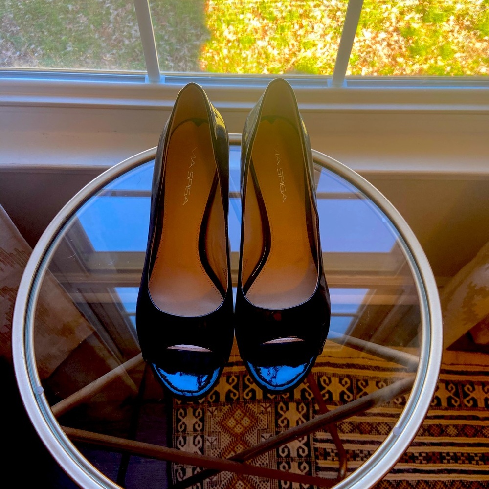 Designer black heels